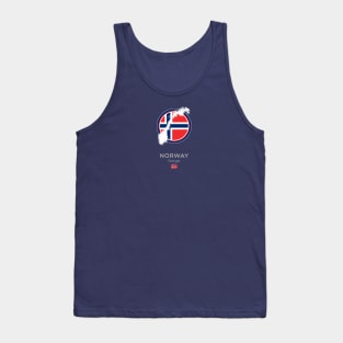 Norway Map and Flag Tank Top